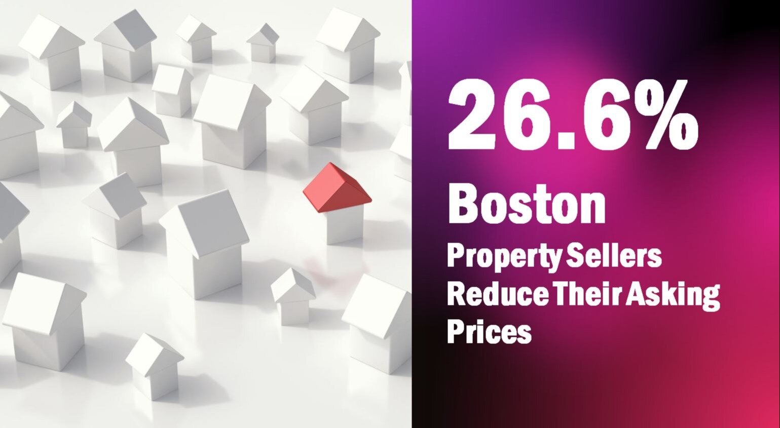 26.6% of Boston Property Sellers Reduce Their Asking Prices as the Property Market Starts to Return to Equilibrium